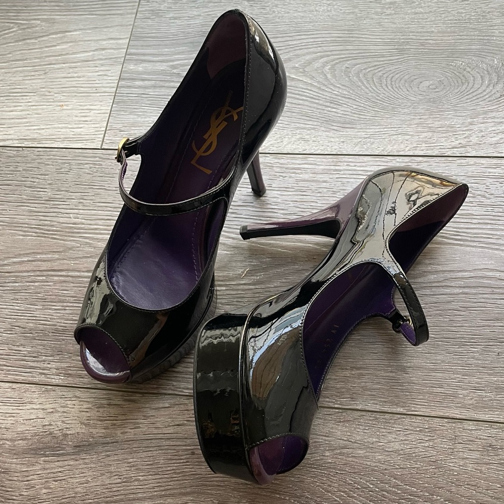 Yves Saint Laurent YSL patent leather heels